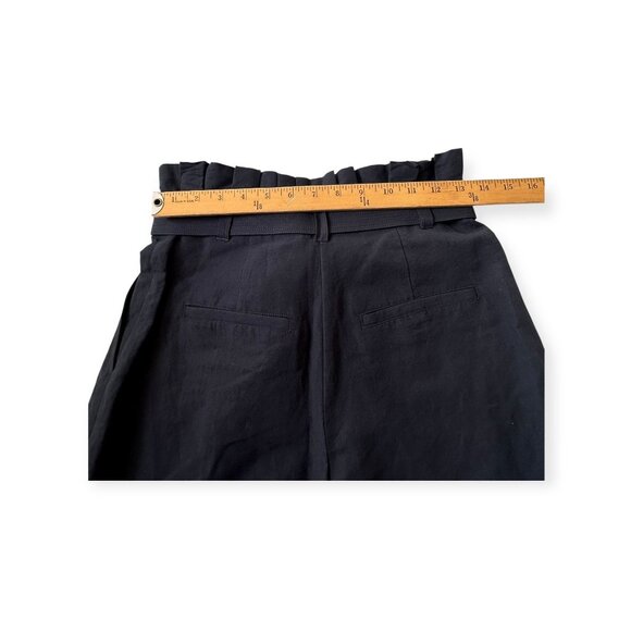 Ulla Johnson Abri Shorts Midnight Blue Paperbag Waist Belted Pleated Size 4 NWT - Picture 13 of 14
